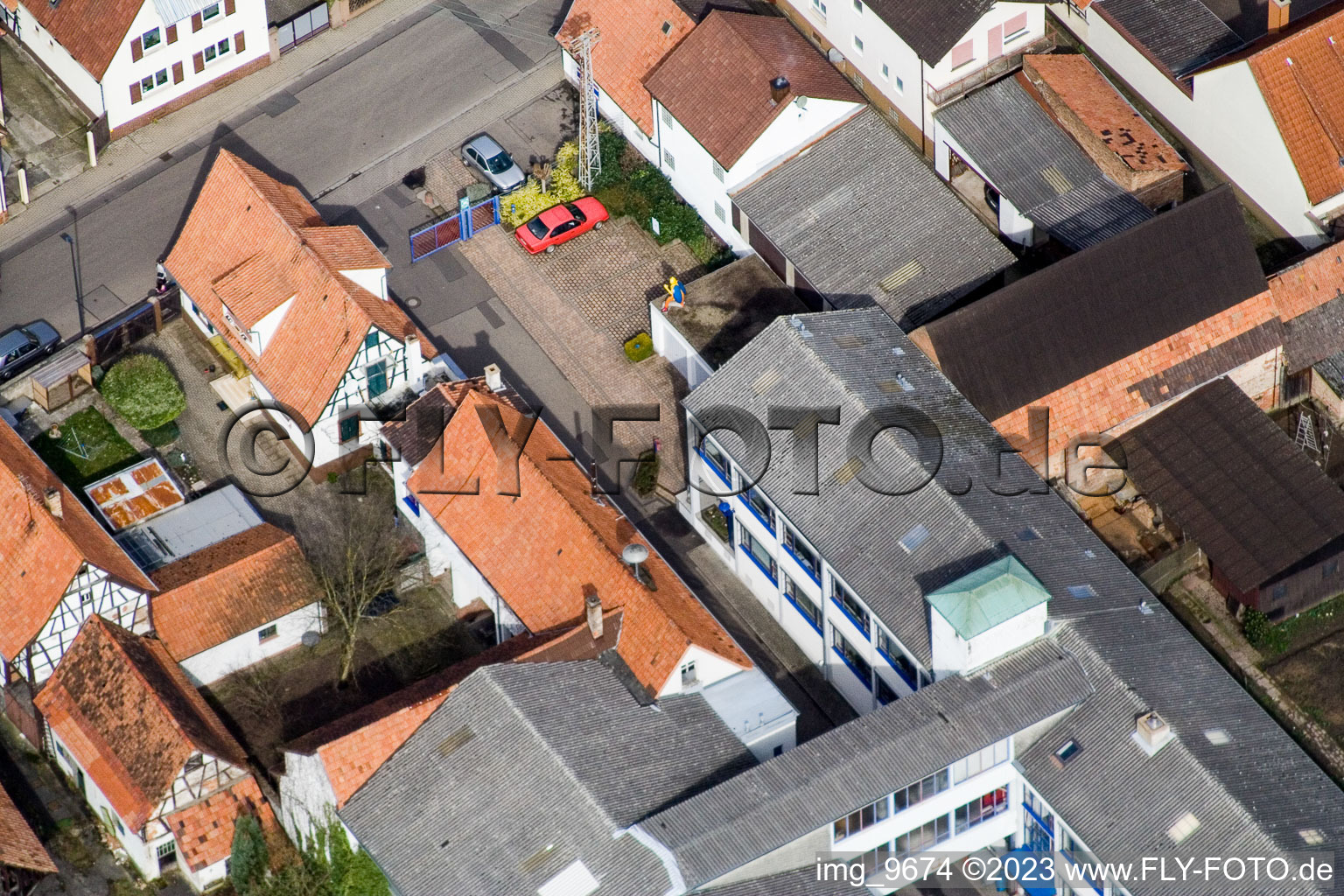 Luftbild von Kandel, DBK, Rheinstr im Bundesland Rheinland-Pfalz, Deutschland