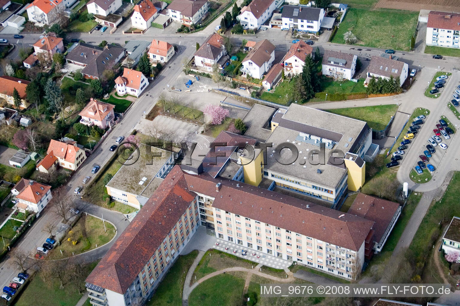 Luftbild von Kandel, Asklepioskrankenhaus im Bundesland Rheinland-Pfalz, Deutschland