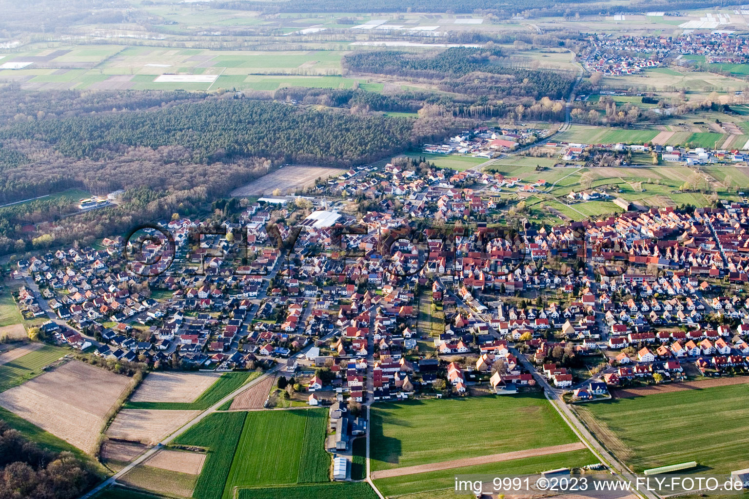 Luftbild von Harthausen im Bundesland Rheinland-Pfalz, Deutschland