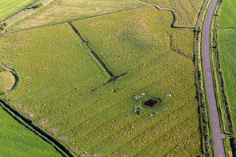 Luftbild von Ortsteil Böhl-Süderhöft in Sankt Peter-Ording im Bundesland Schleswig-Holstein, Deutschland