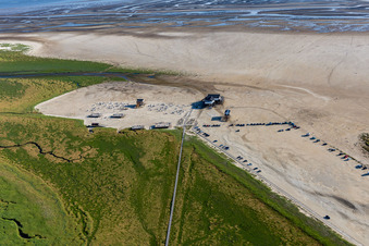 Badestelle Böhl am Böhler Strand im Ortsteil Böhl-Süderhöft in Sankt Peter-Ording im Bundesland Schleswig-Holstein, Deutschland