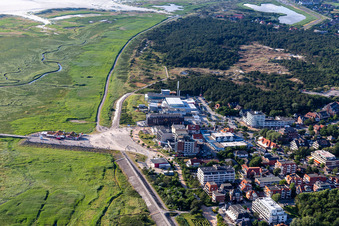 Luftbild von Ortsteil Bad Sankt Peter in Sankt Peter-Ording im Bundesland Schleswig-Holstein, Deutschland