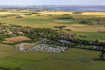 Luftbild von Campingplatz MeerGrün im Ortsteil Süderdeich in Tating im Bundesland Schleswig-Holstein, Deutschland