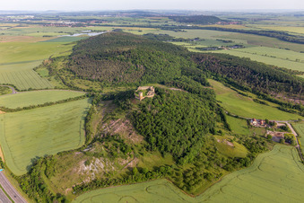 Luftbild von Burg Gleichen im Ortsteil Wandersleben in Drei Gleichen im Bundesland Thüringen, Deutschland