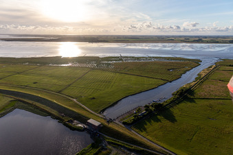 Dithmarscher Eidervorland in Wesselburenerkoog im Bundesland Schleswig-Holstein, Deutschland