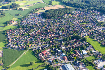 Ortsansicht aus Norden im Ortsteil Velen-Dorf im Bundesland Nordrhein-Westfalen, Deutschland