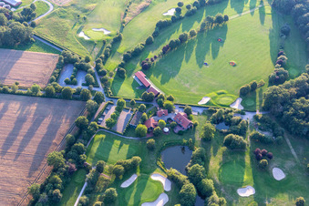 Luftaufnahme von Gelände des Golfplatz des Golf- und Landclub Coesfeld e.V. im Ortsteil Stevede in Coesfeld im Ortsteil Goxel im Bundesland Nordrhein-Westfalen, Deutschland