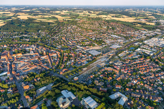 Luftbild von Ortsansicht der Straßen und Häuser der Wohngebiete in Coesfeld im Ortsteil Coesfeld-Stadt im Bundesland Nordrhein-Westfalen, Deutschland