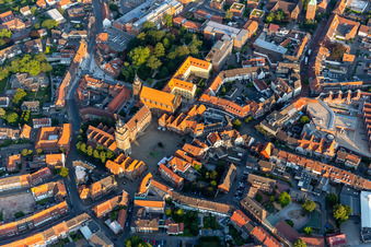 Luftbild von Kirchengebäude " Jesuitenkirche Coesfeld " an der Bernhard-von-Galen-Straße in Coesfeld im Ortsteil Coesfeld-Stadt im Bundesland Nordrhein-Westfalen, Deutschland