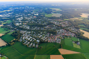 Ortsansicht aus Osten im Ortsteil Barkenberg in Dorsten im Bundesland Nordrhein-Westfalen, Deutschland