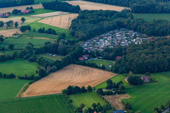 Drohnenaufname von Erholungsgebiet Waldvelen, Familie ven der Buss in Velen im Bundesland Nordrhein-Westfalen, Deutschland