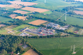 Anlagen des unterirdischen Erdgas-Speicher Epe-L der Nuon Epe Gasspeicher GmbH und RWE Gas Storage West GmbH in Epe im Ortsteil Kottigerhook in Gronau im Bundesland Nordrhein-Westfalen, Deutschland
