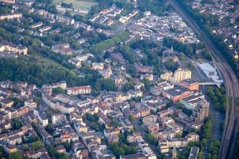 Luftbild von Steeler Platz und Bahnhof in Essen im Bundesland Nordrhein-Westfalen, Deutschland