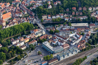 Neckarfront, Eberhardsbrücke im Ortsteil Zentrum in Tübingen im Bundesland Baden-Württemberg, Deutschland