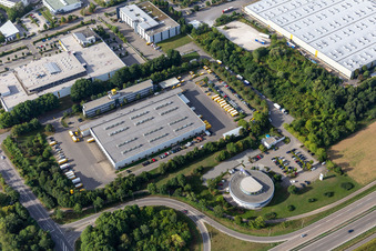 Gebäudekomplex Briefzentrum der Deutschen Post im Ortsteil Jettenburg in Kusterdingen im Bundesland Baden-Württemberg, Deutschland