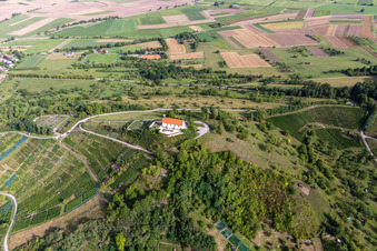 Luftbild von Kirchengebäude der Kapelle Wurmlinger Kapelle - St. Remigius Kapelle im Ortsteil Wurmlingen in Rottenburg am Neckar im Bundesland Baden-Württemberg, Deutschland