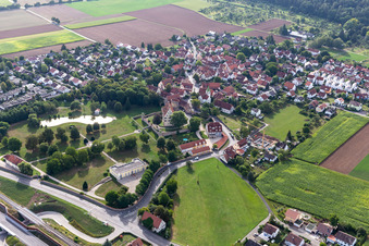 Luftbild von Ortsansicht der Straßen und Häuser der Wohngebiete in Kilchberg in Tübingen im Bundesland Baden-Württemberg, Deutschland