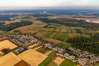 Luftbild von Ortsteil Leiberstung in Sinzheim im Bundesland Baden-Württemberg, Deutschland