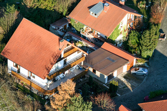 Neubaugebiet An den Tongruben in Rheinzabern im Bundesland Rheinland-Pfalz, Deutschland vom Flugzeug aus
