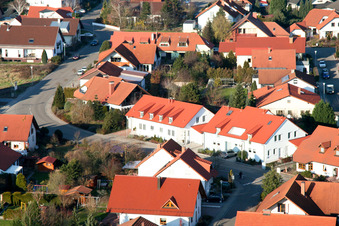 Luftbild von Neubaugebiet An den Tongruben in Rheinzabern im Bundesland Rheinland-Pfalz, Deutschland