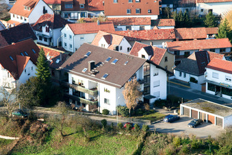 Drohnenbild von Bahnhofstr in Jockgrim im Bundesland Rheinland-Pfalz, Deutschland
