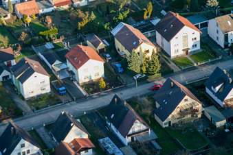 Schrägluftbild von Elsässerstr in Kandel im Bundesland Rheinland-Pfalz, Deutschland