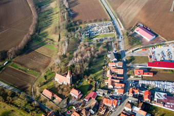 Kirche von Minfeld im Bundesland Rheinland-Pfalz, Deutschland