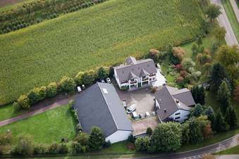 Ortsteil Heuchelheim in Heuchelheim-Klingen im Bundesland Rheinland-Pfalz, Deutschland aus der Luft betrachtet