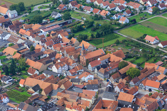 Protest. Kirche von Norden in Steinweiler im Bundesland Rheinland-Pfalz, Deutschland