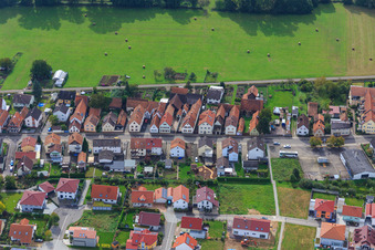 Saarstr in Kandel im Bundesland Rheinland-Pfalz, Deutschland von oben
