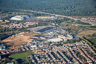 Brühl, Gewerbegebiet Schütte-Lanz-Park im Bundesland Baden-Württemberg, Deutschland von oben gesehen