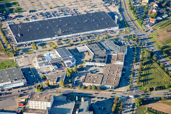 Brühl, Gewerbegebiet Schütte-Lanz-Park im Bundesland Baden-Württemberg, Deutschland aus der Luft