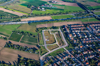 Neubaugebiet Otto-Hahn-Straße in Brühl im Bundesland Baden-Württemberg, Deutschland