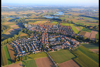 Rülzheimer Straße von Nordwesten in Kuhardt im Bundesland Rheinland-Pfalz, Deutschland