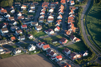 Ortsteil Hardtwald in Neupotz im Bundesland Rheinland-Pfalz, Deutschland von oben