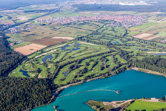 Gelände des Golfplatz des Golf Club St. Leon-Rot in Sankt Leon-Rot im Bundesland Baden-Württemberg, Deutschland