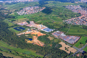 Wienerberger GmbH, Werk Malsch an der Tongrube Malsch bei Heidelberg im Bundesland Baden-Württemberg, Deutschland