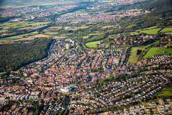 Wiesloch von Südosten im Bundesland Baden-Württemberg, Deutschland