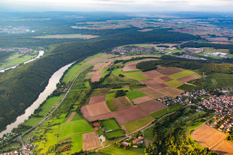 Mainschleife bei Lindelbach im Ortsteil Bettingen in Wertheim im Bundesland Baden-Württemberg, Deutschland