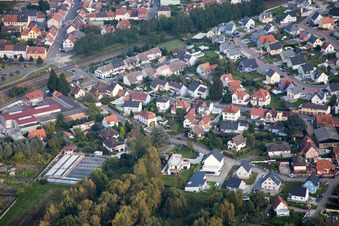 Drohnenaufname von Bischwiller im Bundesland Bas-Rhin, Frankreich