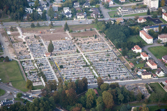 Schrägluftbild von Bischwiller im Bundesland Bas-Rhin, Frankreich