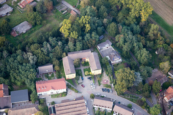 Bischwiller im Bundesland Bas-Rhin, Frankreich vom Flugzeug aus