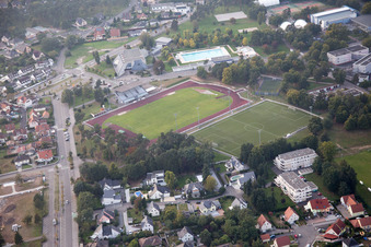 Drohnenbild von Bischwiller im Bundesland Bas-Rhin, Frankreich