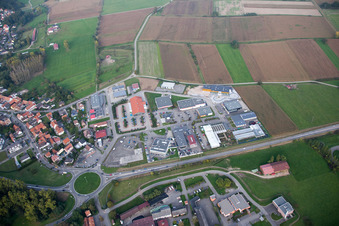 Schrägluftbild von Bischwiller im Bundesland Bas-Rhin, Frankreich