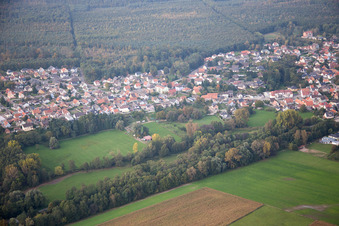 Luftbild von Schirrhein im Bundesland Bas-Rhin, Frankreich