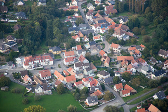 Luftbild von Schirrhoffen im Bundesland Bas-Rhin, Frankreich