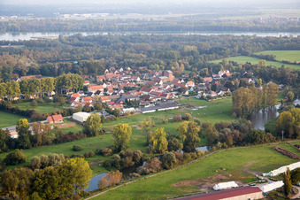 Fort-Louis im Bundesland Bas-Rhin, Frankreich von oben