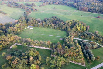 Drohnenaufname von Fort-Louis im Bundesland Bas-Rhin, Frankreich