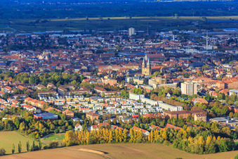 Quartier Vauban von Südwesten in Landau in der Pfalz im Bundesland Rheinland-Pfalz, Deutschland