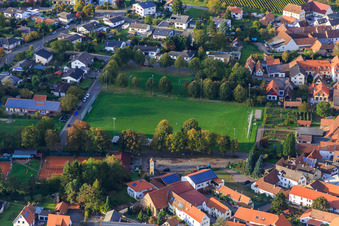 Fußballplatz des SV RW Mörzheim in Landau in der Pfalz im Bundesland Rheinland-Pfalz, Deutschland